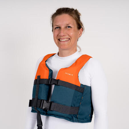 Gilet aide à la flottabilité 50N+  bleu/orange kayak stand up paddle dériveur