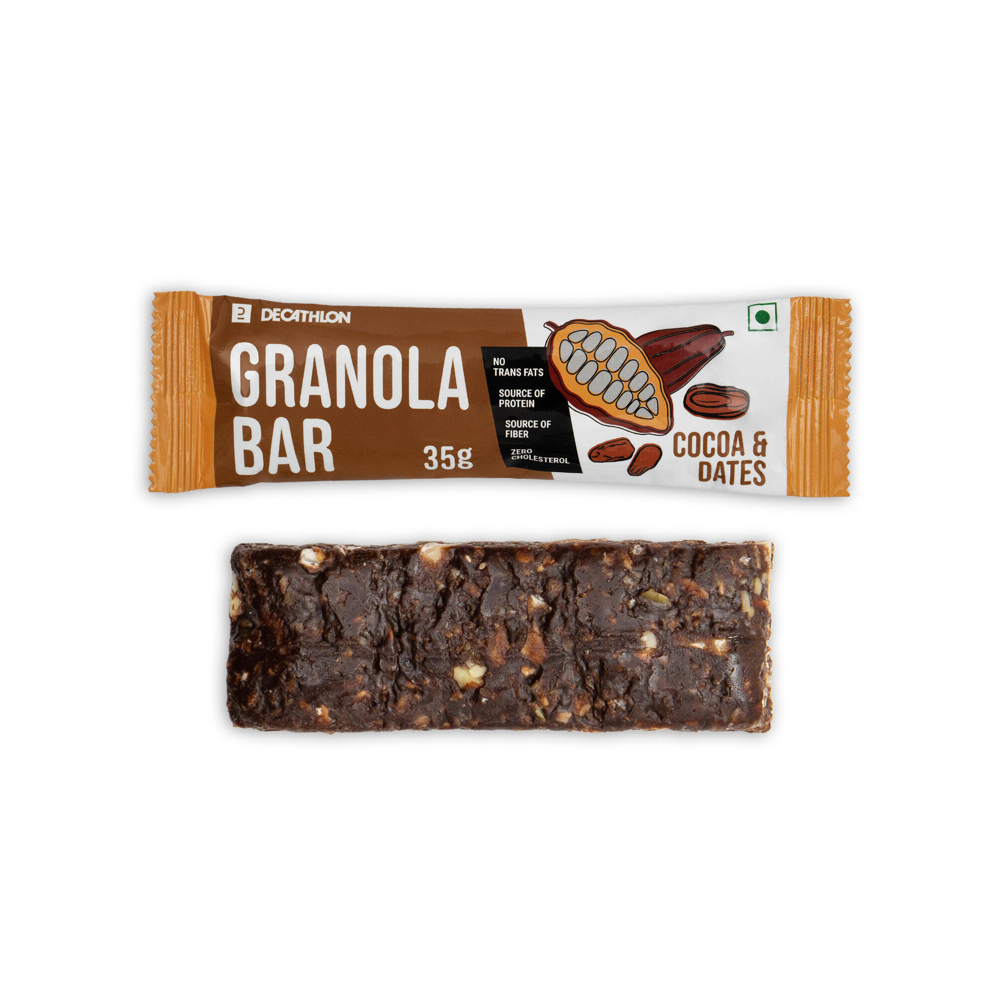 Granola Bar-Cocoa and Dates- Zero Cholestrol, No trans fats, with Protein, Fibre -  3