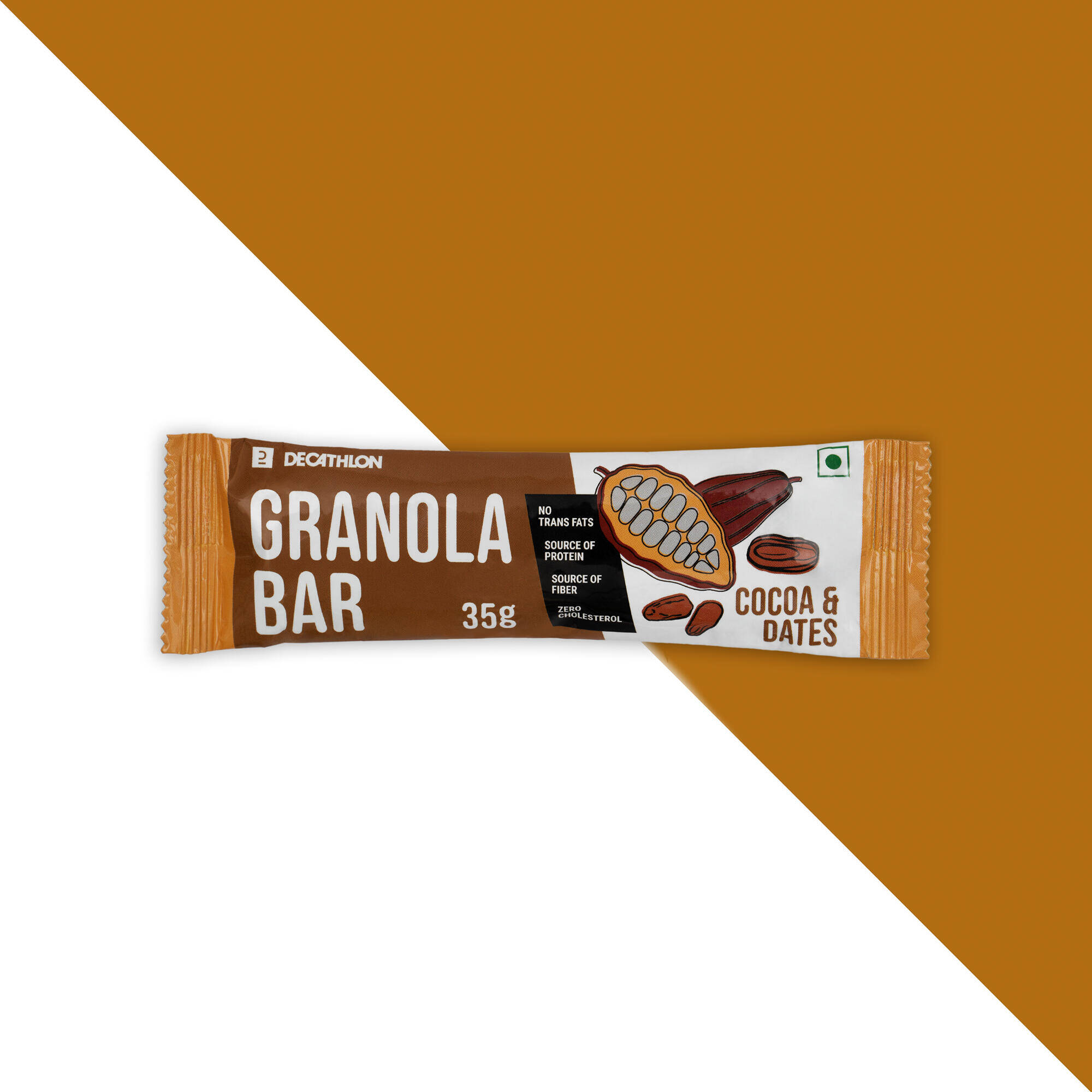 Granola Bar-Cocoa and Dates- Zero Cholestrol, No trans fats, with Protein, Fibre -  1