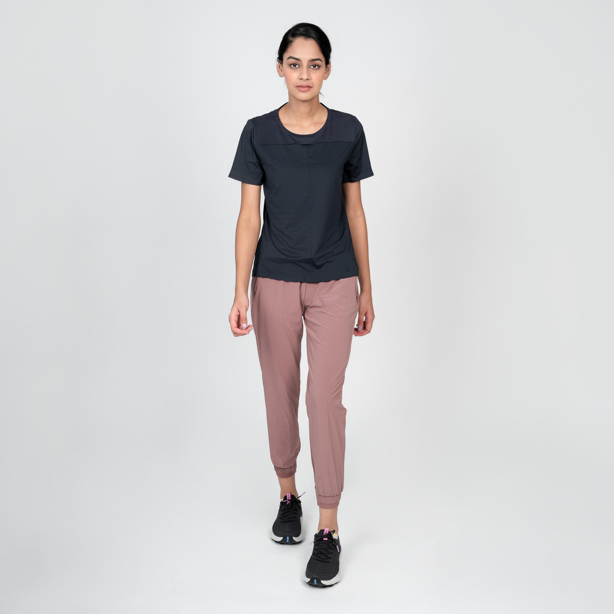 DOMYOS by Decathlon Solid Women Black Track Pants - Buy DOMYOS by Decathlon  Solid Women Black Track Pants Online at Best Prices in India | Flipkart.com