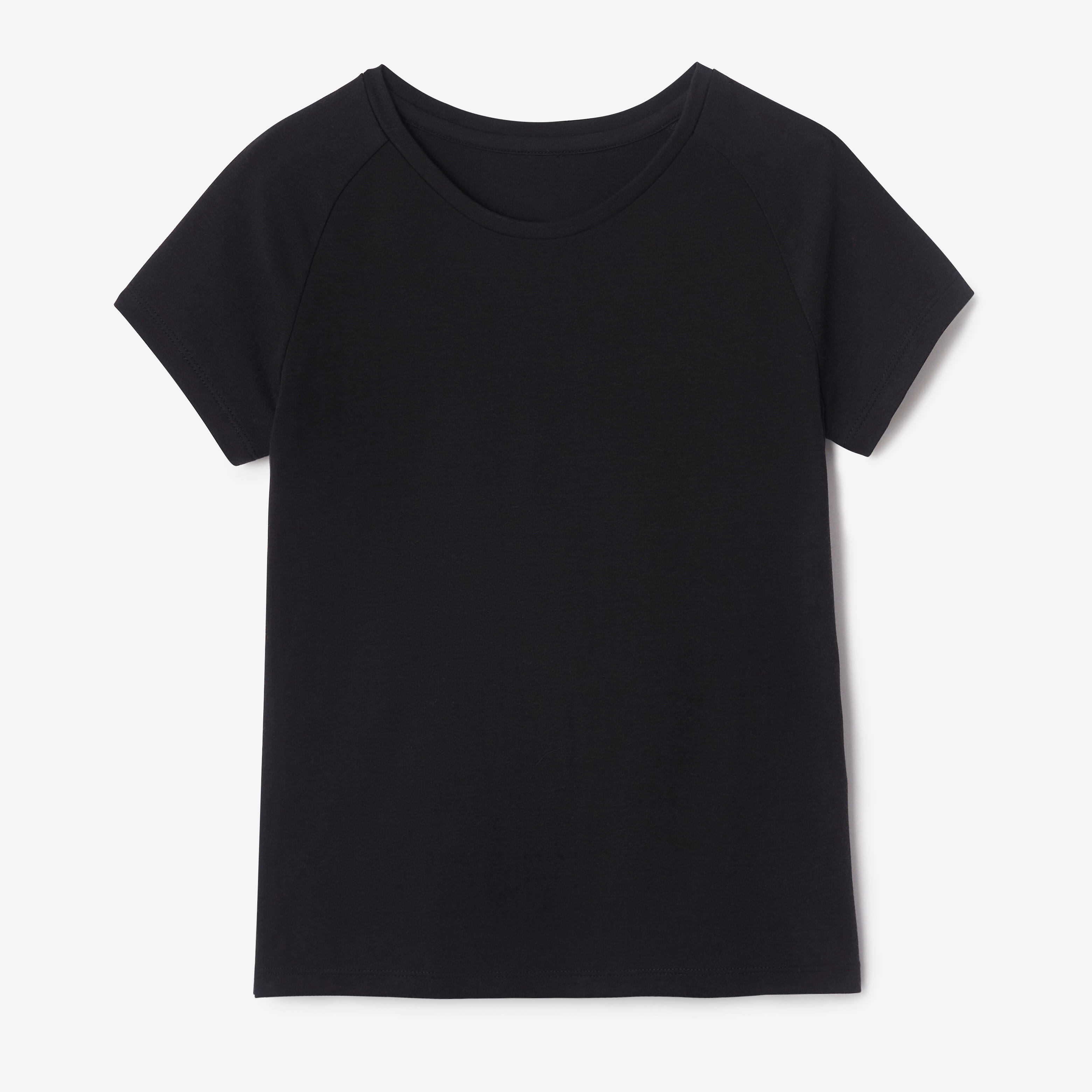 Plain black t shirt girl online