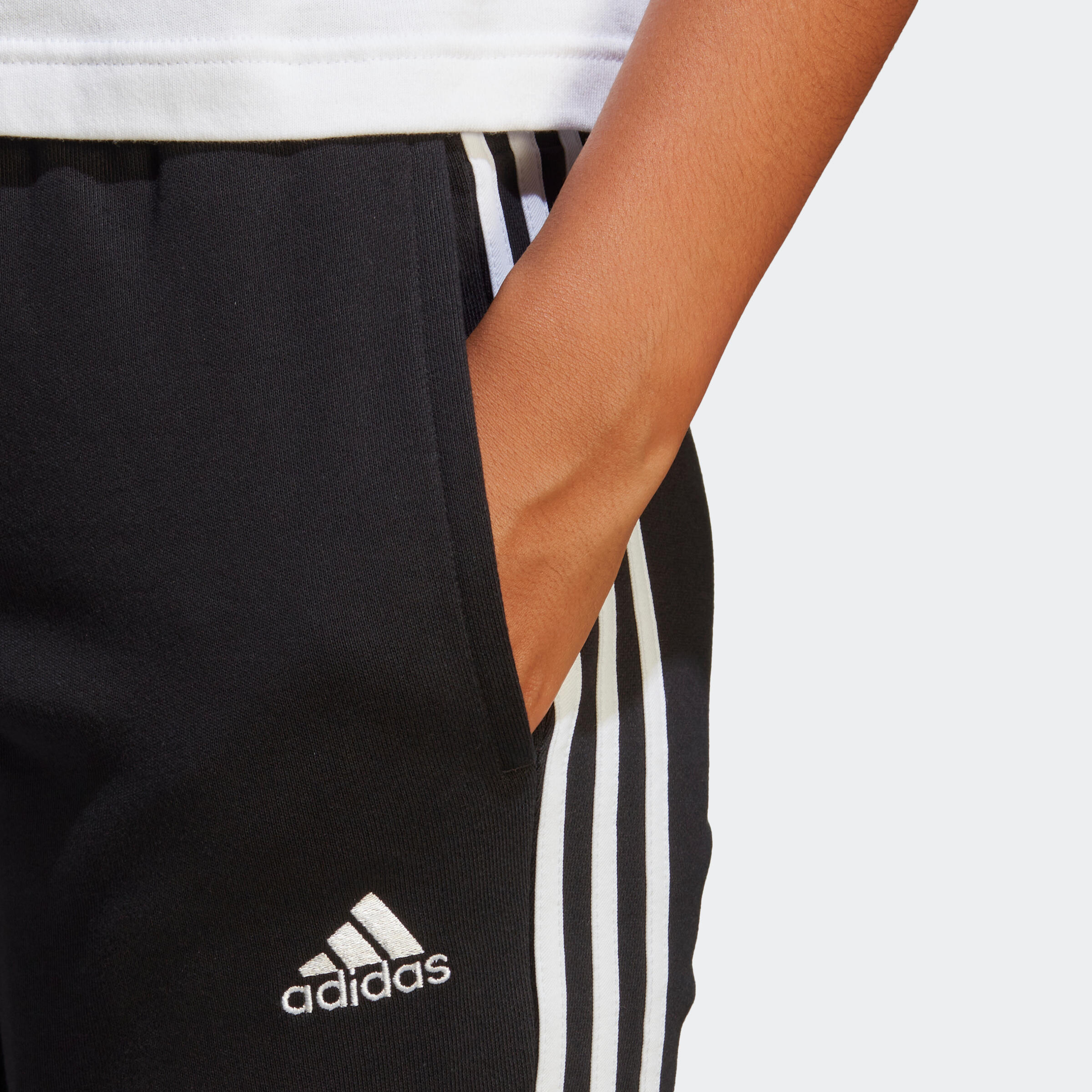 Pantaloni donna fitness ADIDAS regular cotone leggero neri 6/11