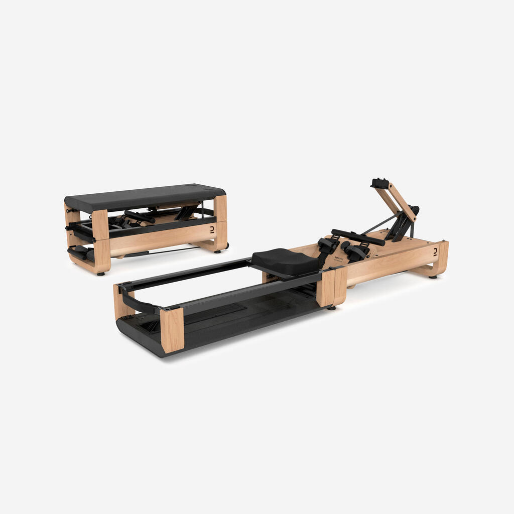 Rameur domyos woodrower 3 en 1, pliant, auto-alimenté, connecté et garanti 5 ans