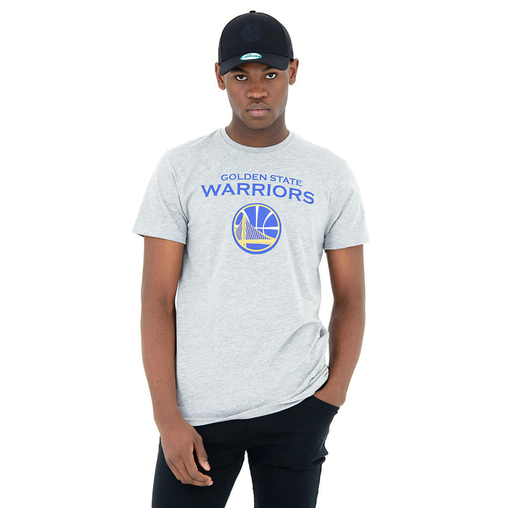 Vyriški / moteriški trumparankoviai medvilniniai marškinėliai „NBA Golden State Warriors“, pilki