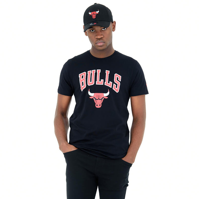 Damen/Herren Basketball Fanshirt kurzarm NBA Chicago Bulls - schwarz