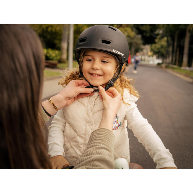 FIETSHELM VOOR KINDEREN BOL 500 ZWART