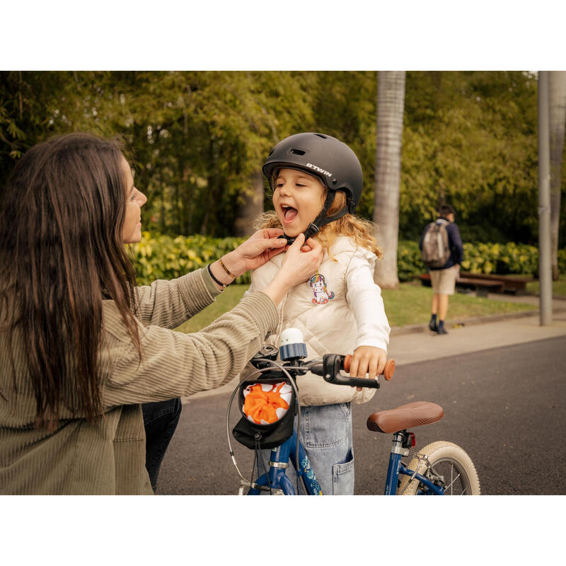 FIETSHELM VOOR KINDEREN BOL 500 ZWART