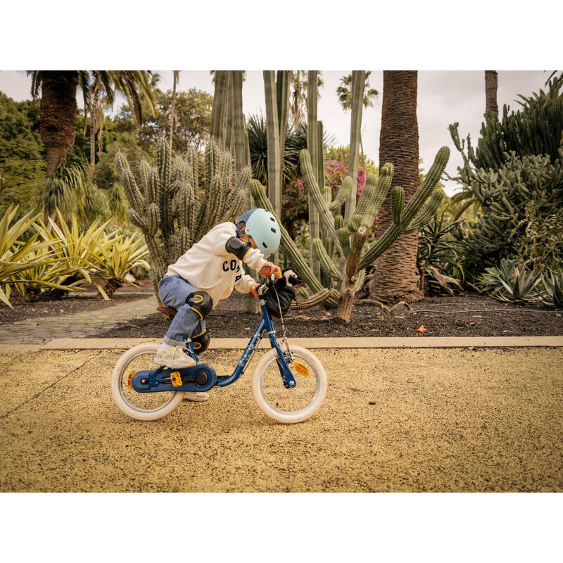 Fahrrad Protektoren-Set Ellbogen Knie Kinder 3–6 Jahre - schwarz