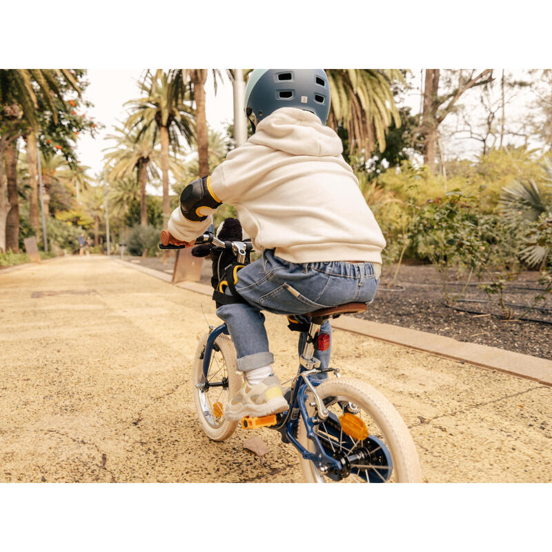 Fahrrad Protektoren-Set Ellbogen Knie Kinder 3–6 Jahre - schwarz/gelb