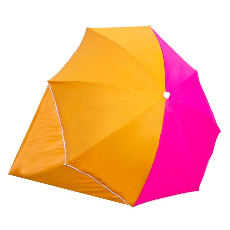 Guarda-Sol UPF50+ com Para-vento (abas laterais removíveis) Rosa e Laranja