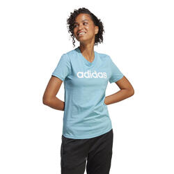 Fitness T-shirt dames blauw