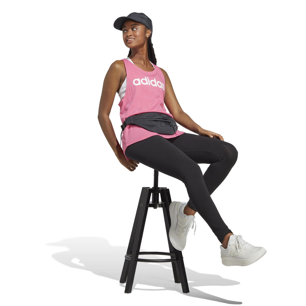 Roze ženska majica bez rukava za fitnes