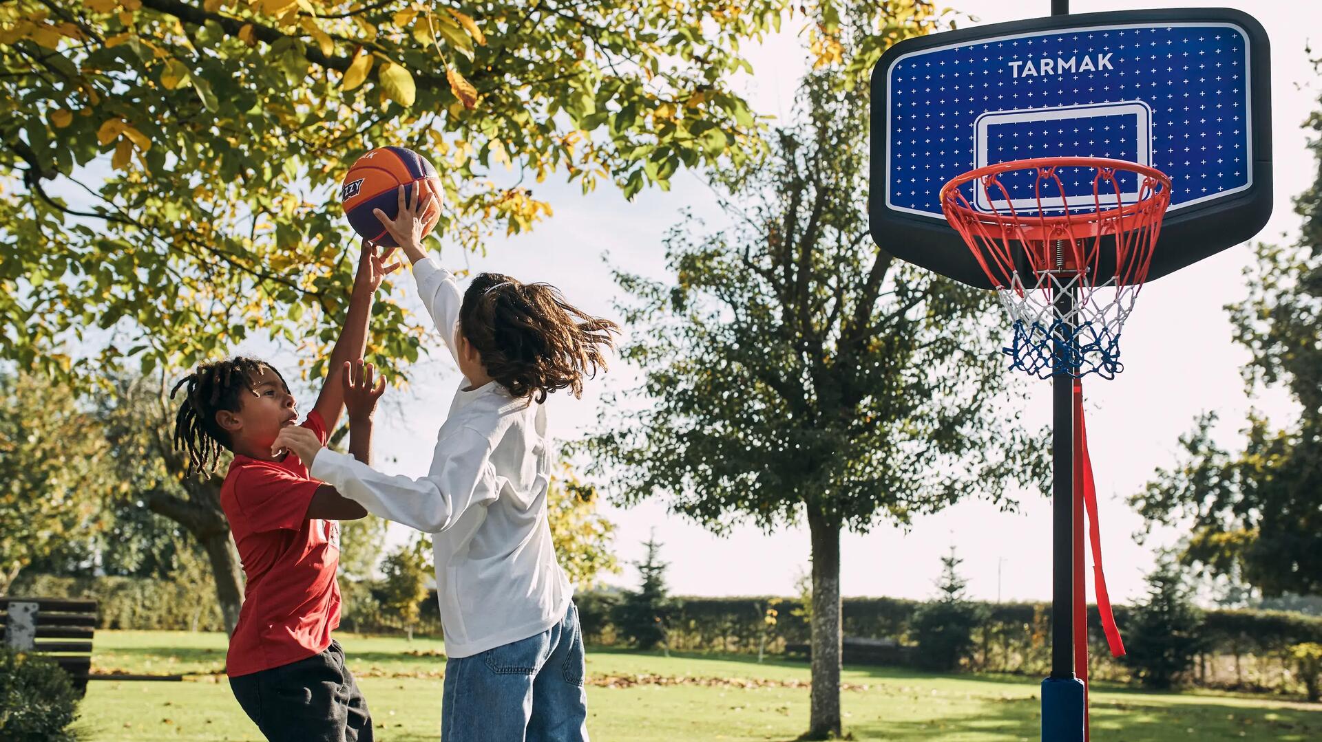 Panier de basket Enfant Dunk sur pied réglable 1,60m à 2,20m - K900 Bleu Noir