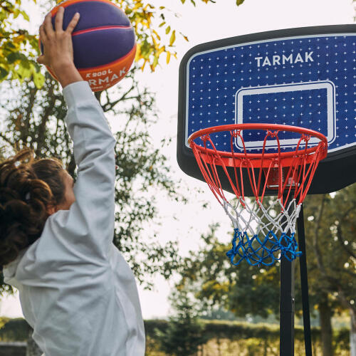 Panier de basket Enfant Dunk sur pied réglable 1,60m à 2,20m - K900 Bleu Noir