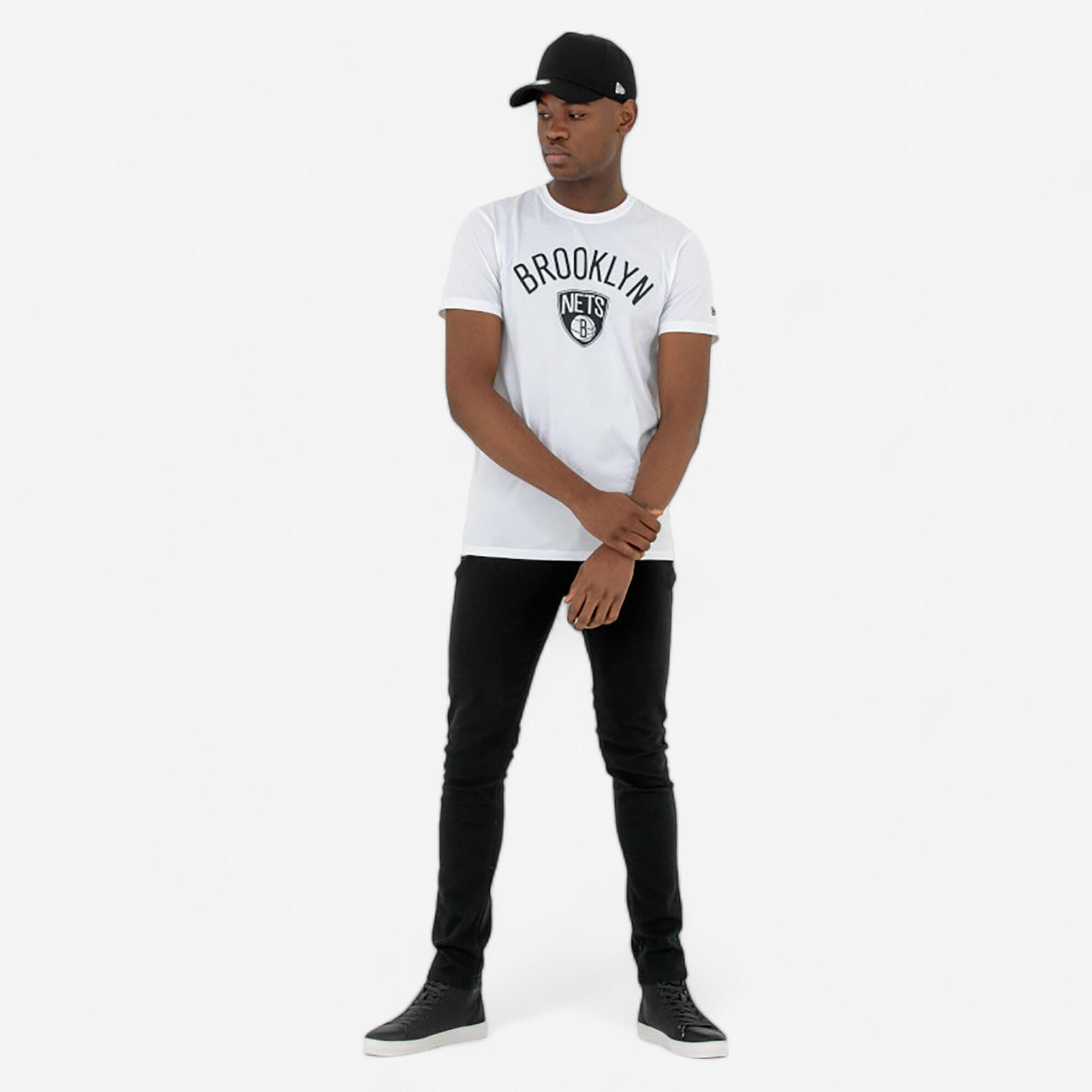 New Era - T-shirt Nba Manches Courtes Homme/femme Brooklyn Nets - Blanc - T-shirt Manches Courtes - Basketball / Netball - - 48 Xl - Decathlon