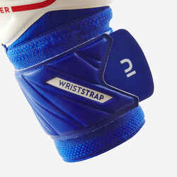 Γάντια τερματοφύλακα ενηλίκων F500 Viralto Shielder - Λευκό/Μπλε