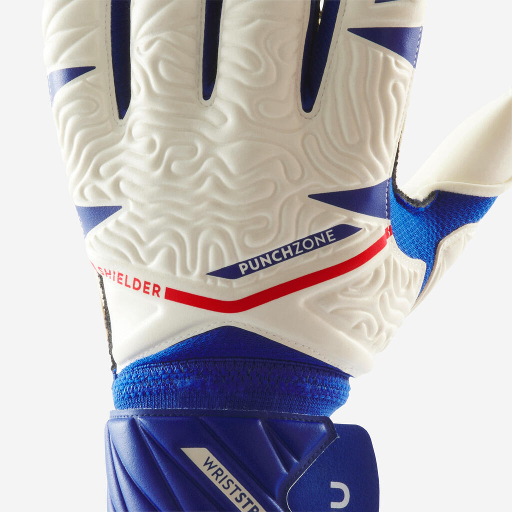 Brankárske rukavice F500 Viralto Shielder bielo-modré