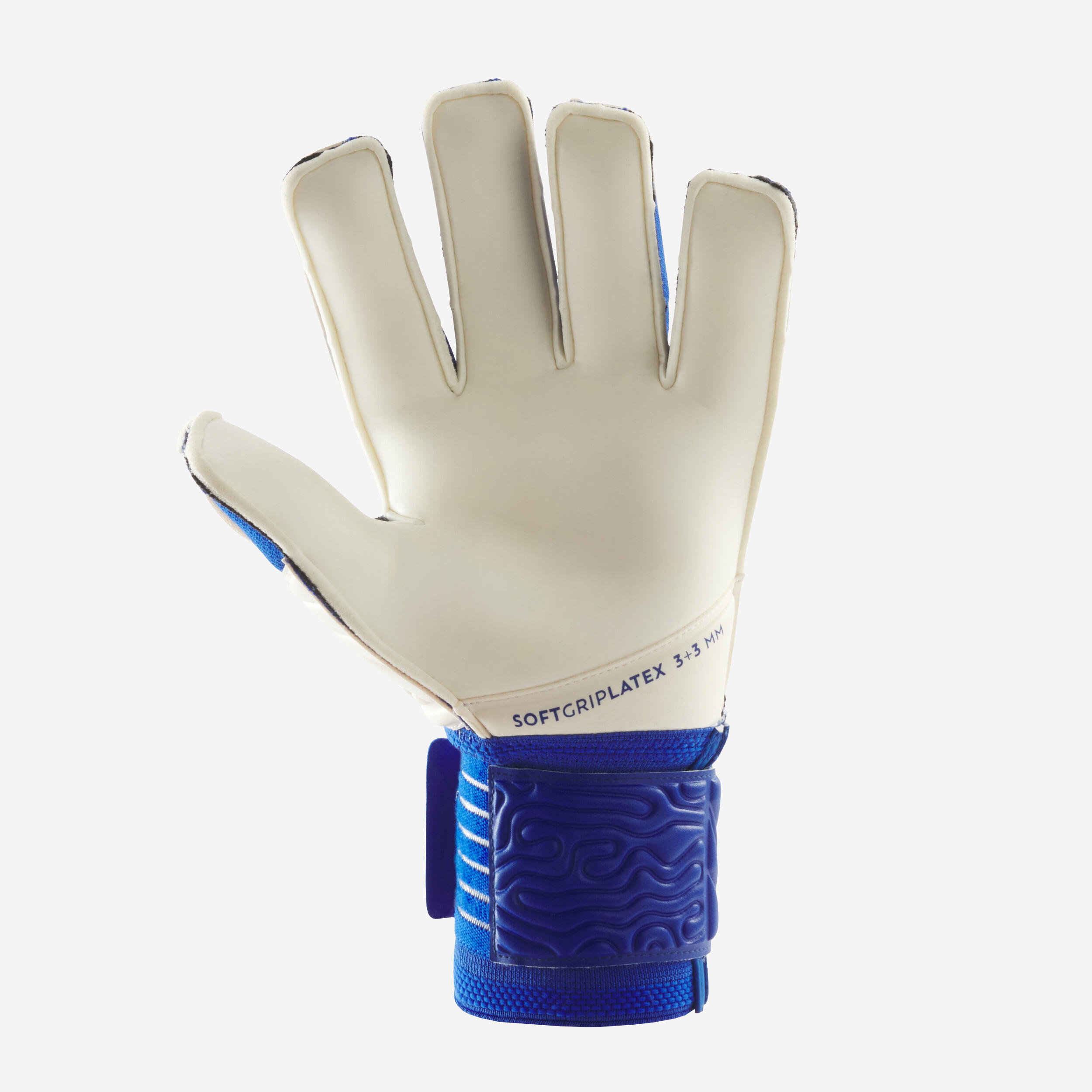 Damen/Herren Fussball Torwarthandschuhe – F500 Viralto Shielder weiss/blau 2/17