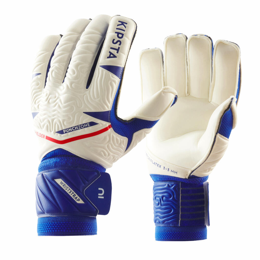 Brankárske rukavice F500 Viralto Shielder bielo-modré