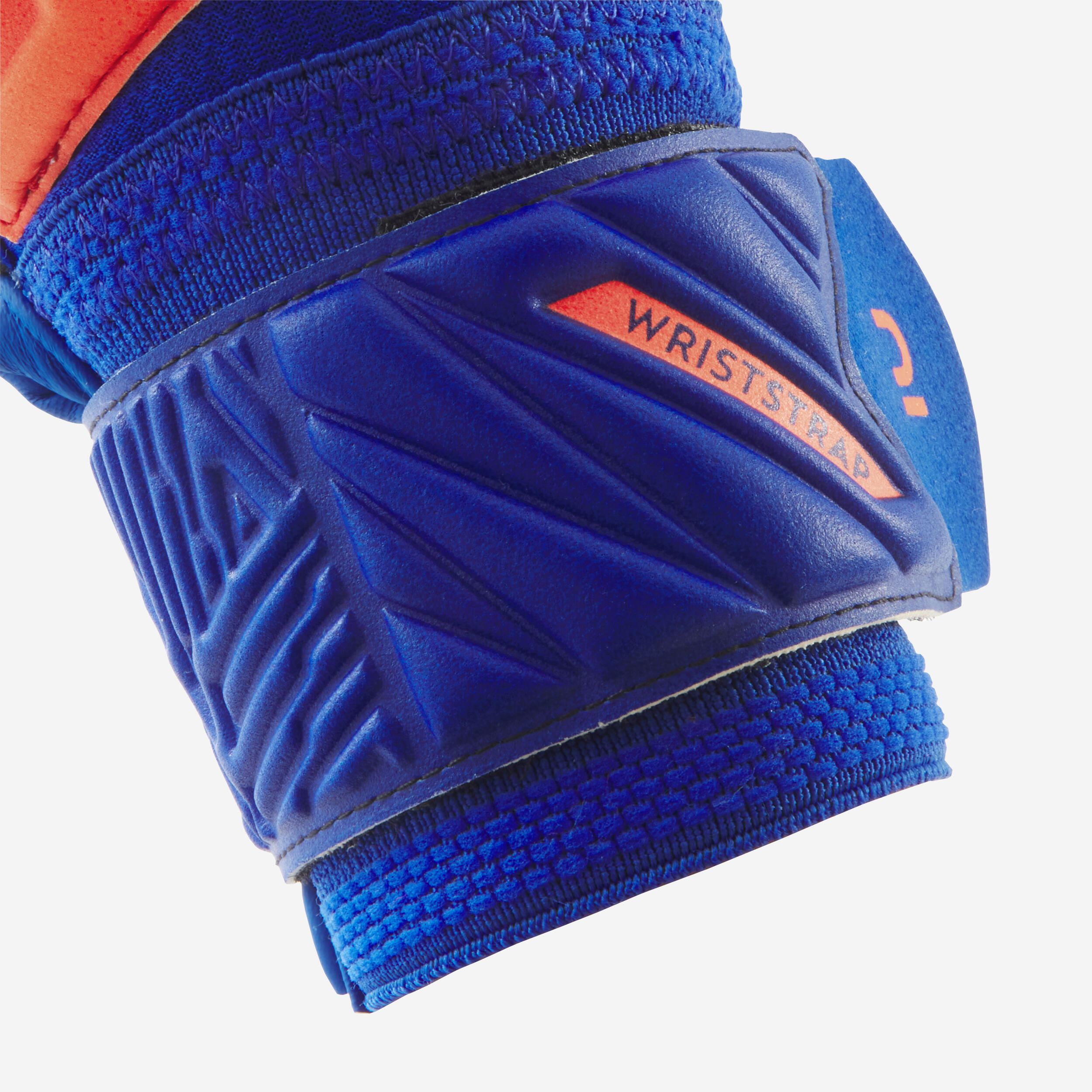 Guantes de futbol naranja con azul para niños F500 Viralto Shielder 7/18