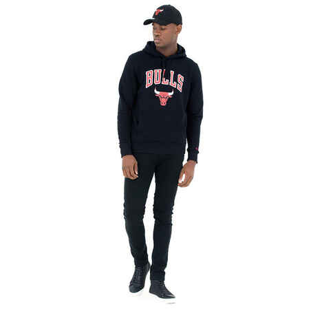 Črn košarkarski pulover s kapuco za odrasle - NBA Chicago Bulls 