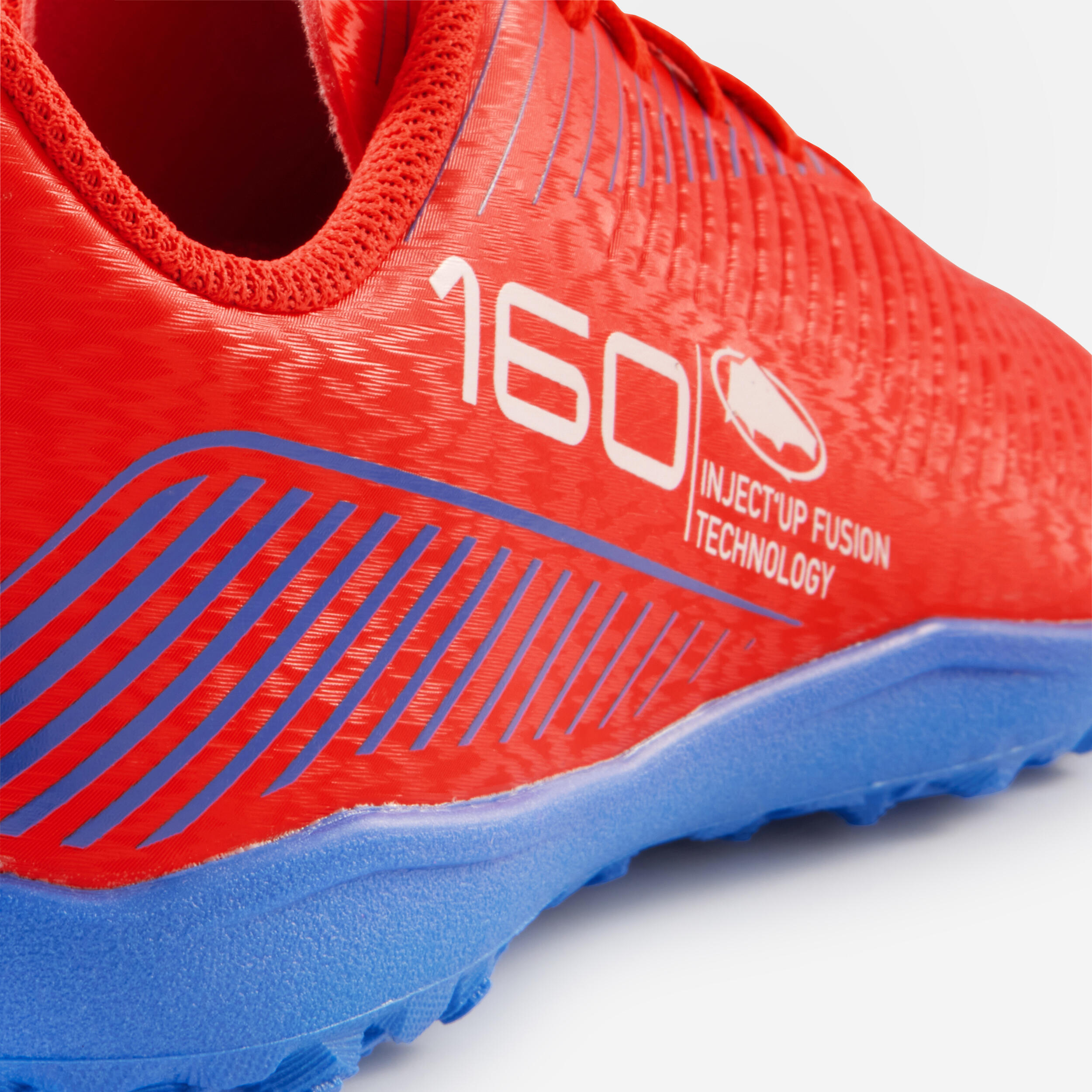Kids' Lace-Up Football Boots 160 Turf - Red 4/10