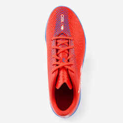 Παιδικά παπούτσια ποδοσφαίρου με κορδόνια 160 για γρασίδι - Κόκκινο