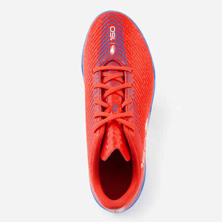 Kids' Lace-Up Football Boots 160 Turf - Red