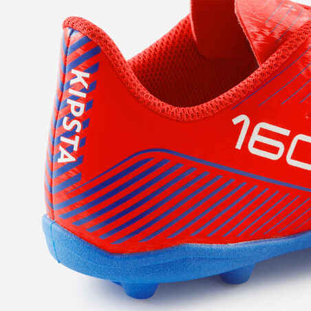 Παιδικά ποδοσφαιρικά παπούτσια με κορδόνια 160 AG/FG - Κόκκινο