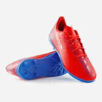 Kids' Lace-Up Football Boots 160 AG/FG - Red