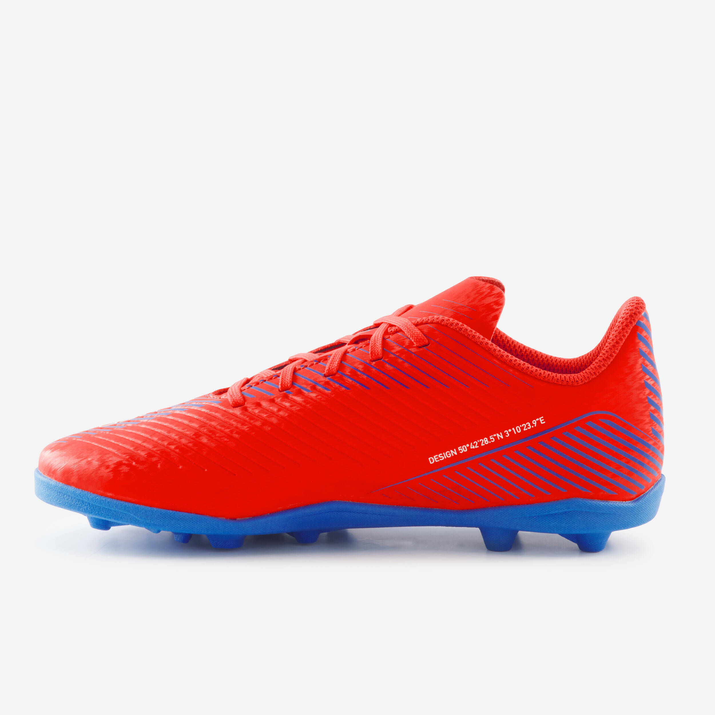 Kids' Lace-Up Football Boots 160 AG/FG - Red -  2