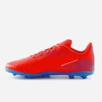 Kids' Lace-Up Football Boots 160 AG/FG - Red