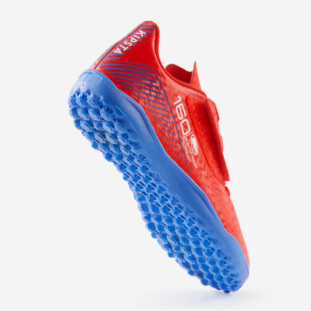 CHAUSSURES DE FOOTBALL ENFANT A SCRATCH 160 EASY TURF BLEU