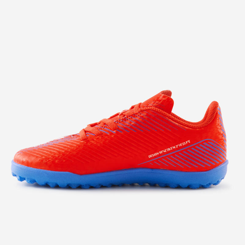 Voetbalschoenen kind 160 Easy TF met klittenband rood