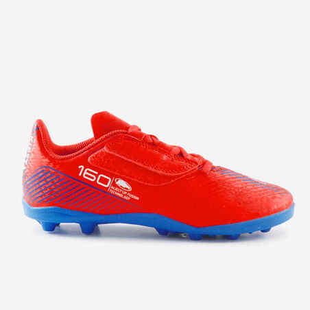 Παιδικά παπούτσια ποδοσφαίρου με σκρατς Easy 160 AG/FG - Κόκκινο