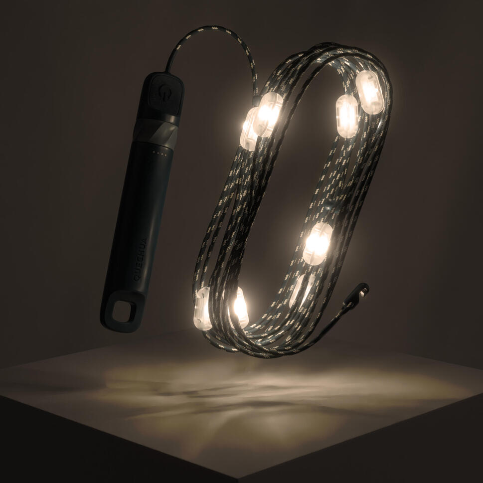 Girlanda świetlna ładowana Quechua USB C kempingowa - 200 lumenów