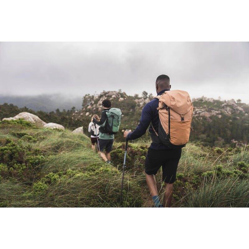 Fleecejacke mit Kapuze Herren Wandern - MH500 Hood grün