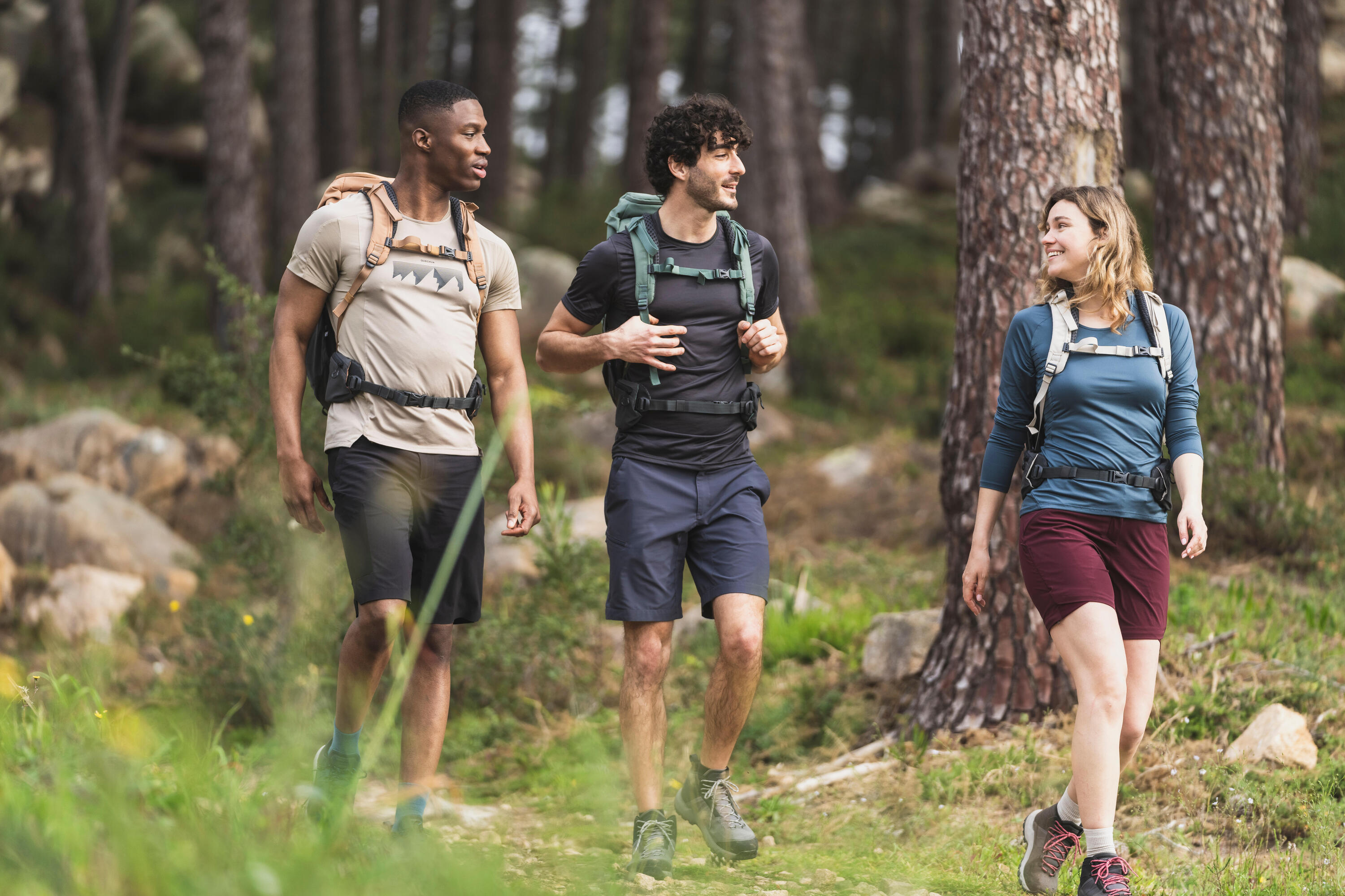 Wandershorts Herren Bergwandern ‒ MH100 blau 12/12