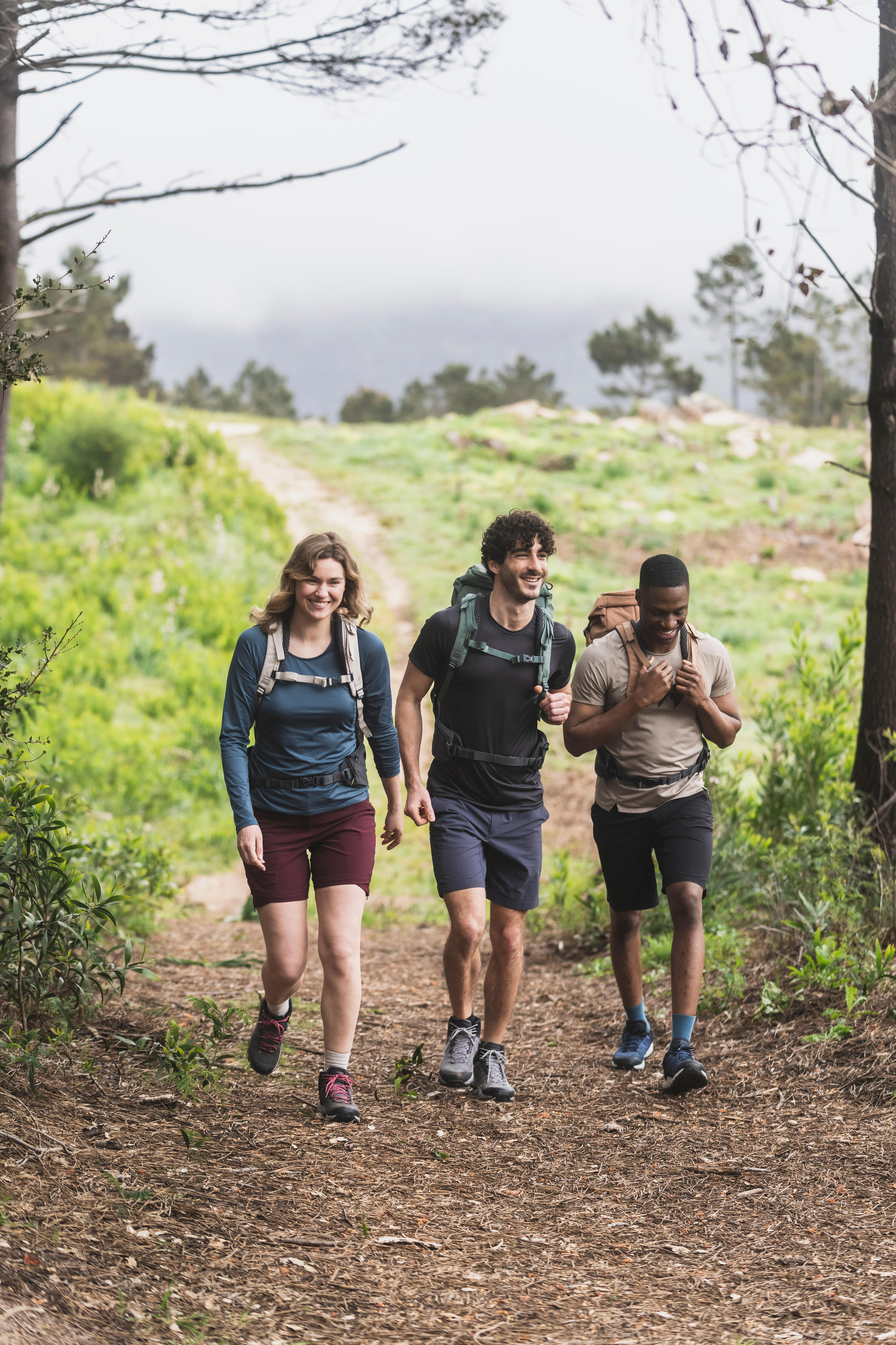 Wandershorts Herren Bergwandern ‒ MH100 blau 10/12