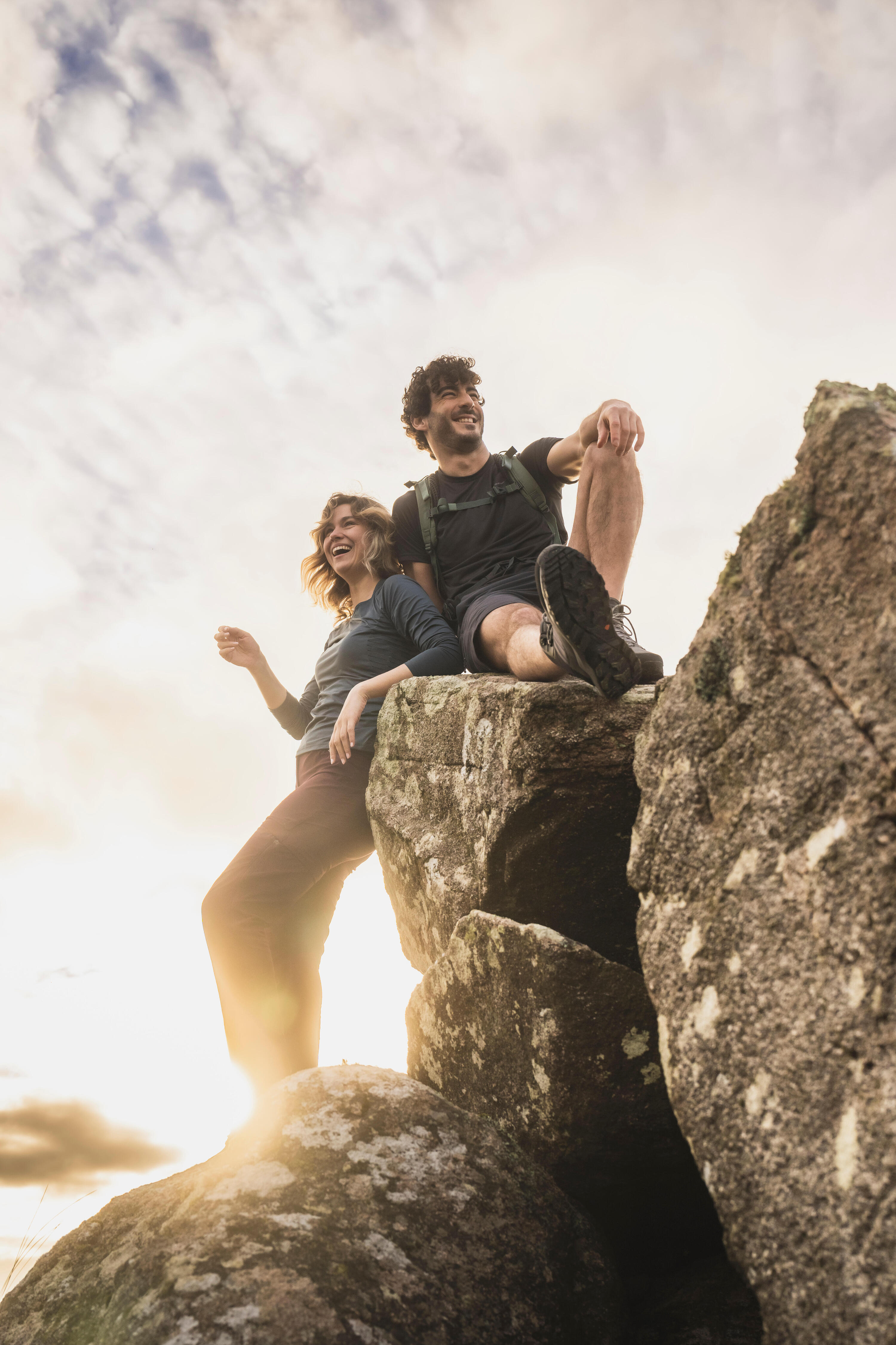 Wandershorts Herren Bergwandern ‒ MH100 blau 9/12