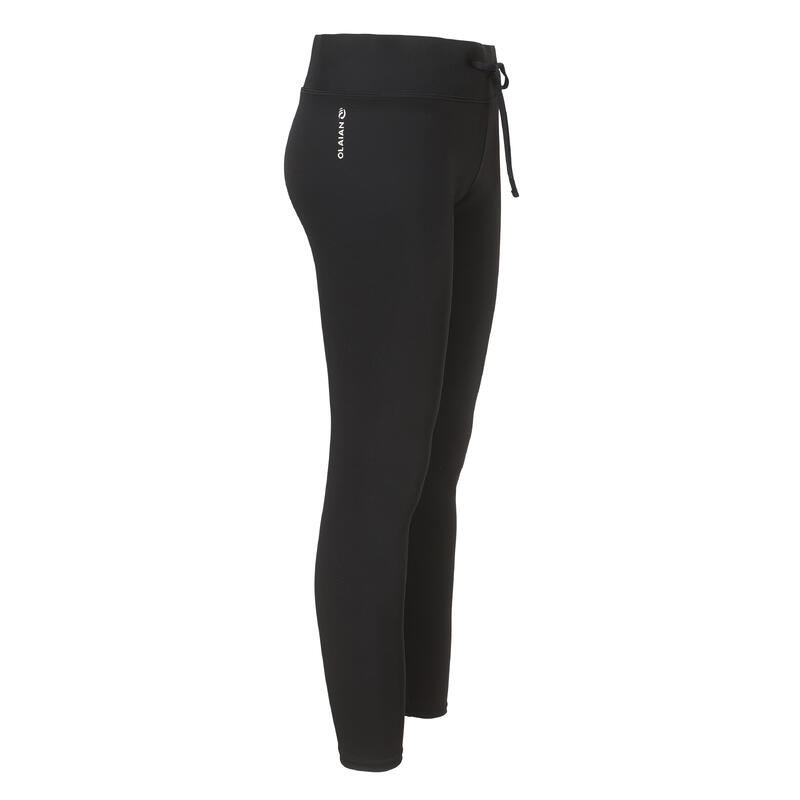 Leggings mit UV-Schutz Surfen Damen - 100 schwarz