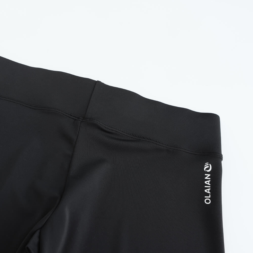 Licra con protección solar de surf para mujer Olaian UV Leg 100 negro