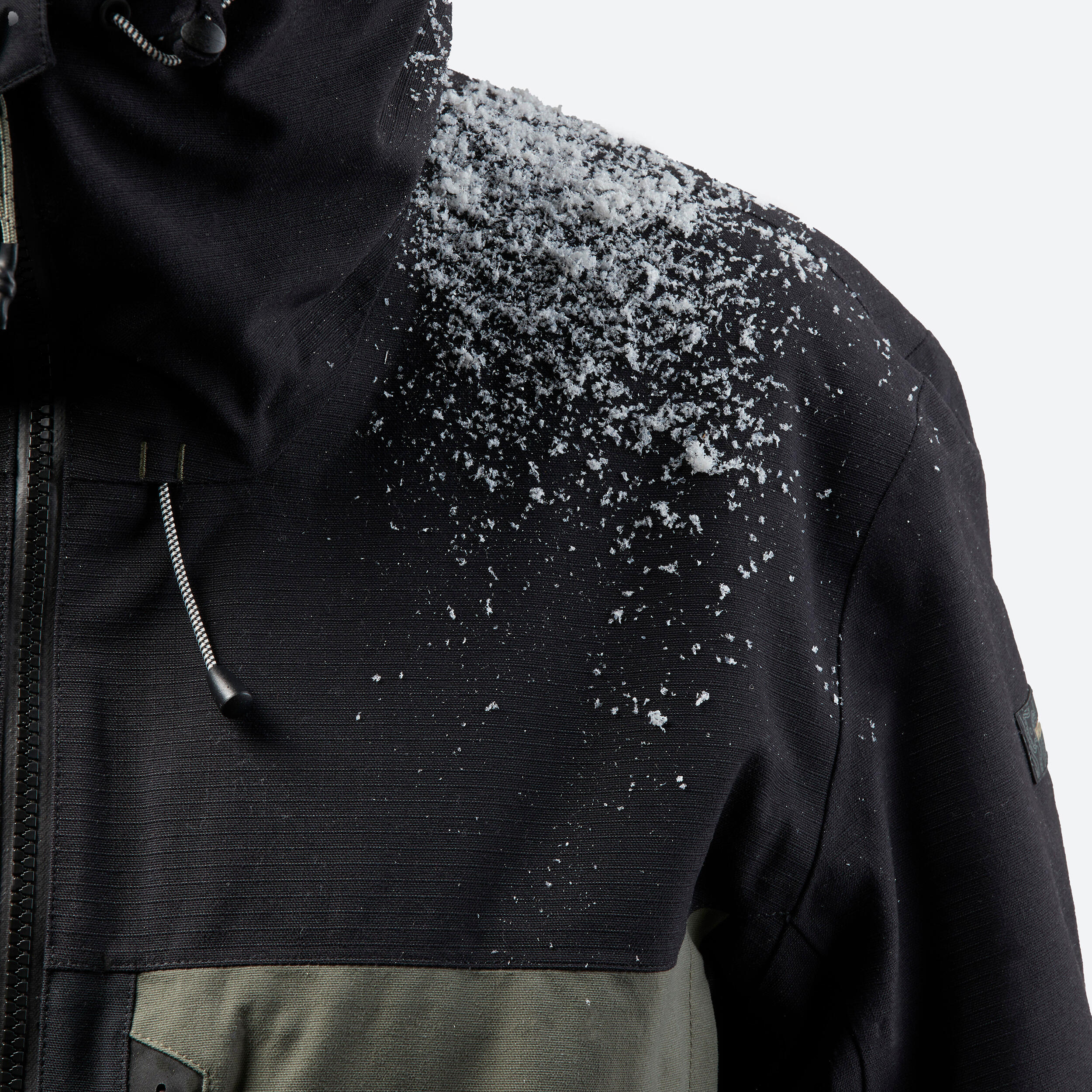 Men's snowboard jacket compatible with ZIPROTEC - SNB 500 - Black 8/18