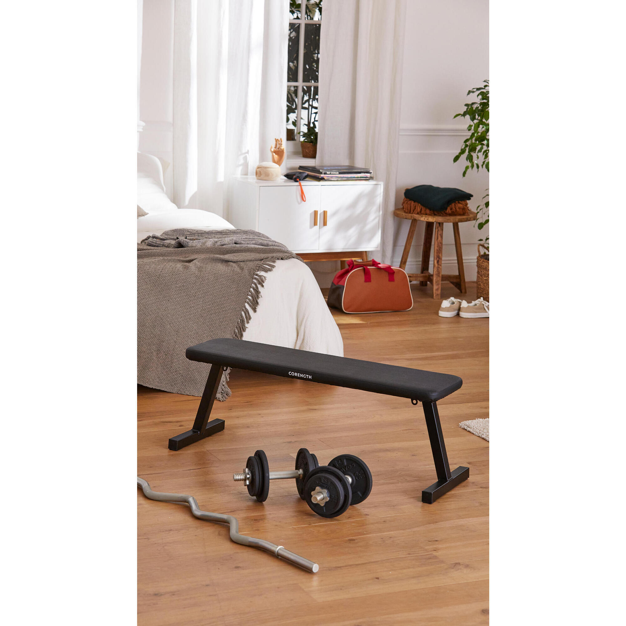 FOLDING WEIGHT BENCH BENCH 100 CORENGTH Decathlon