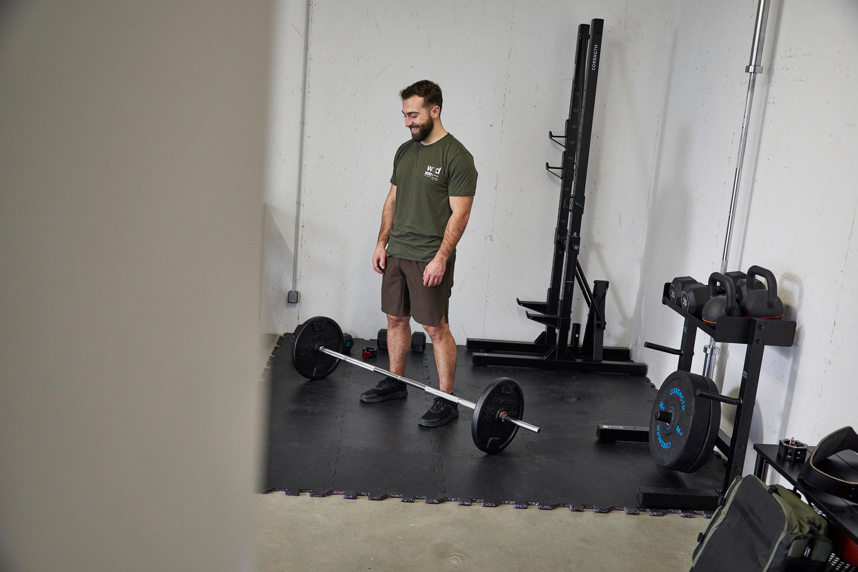 Dalle de sol musculation modulable 58x58cm 14/18