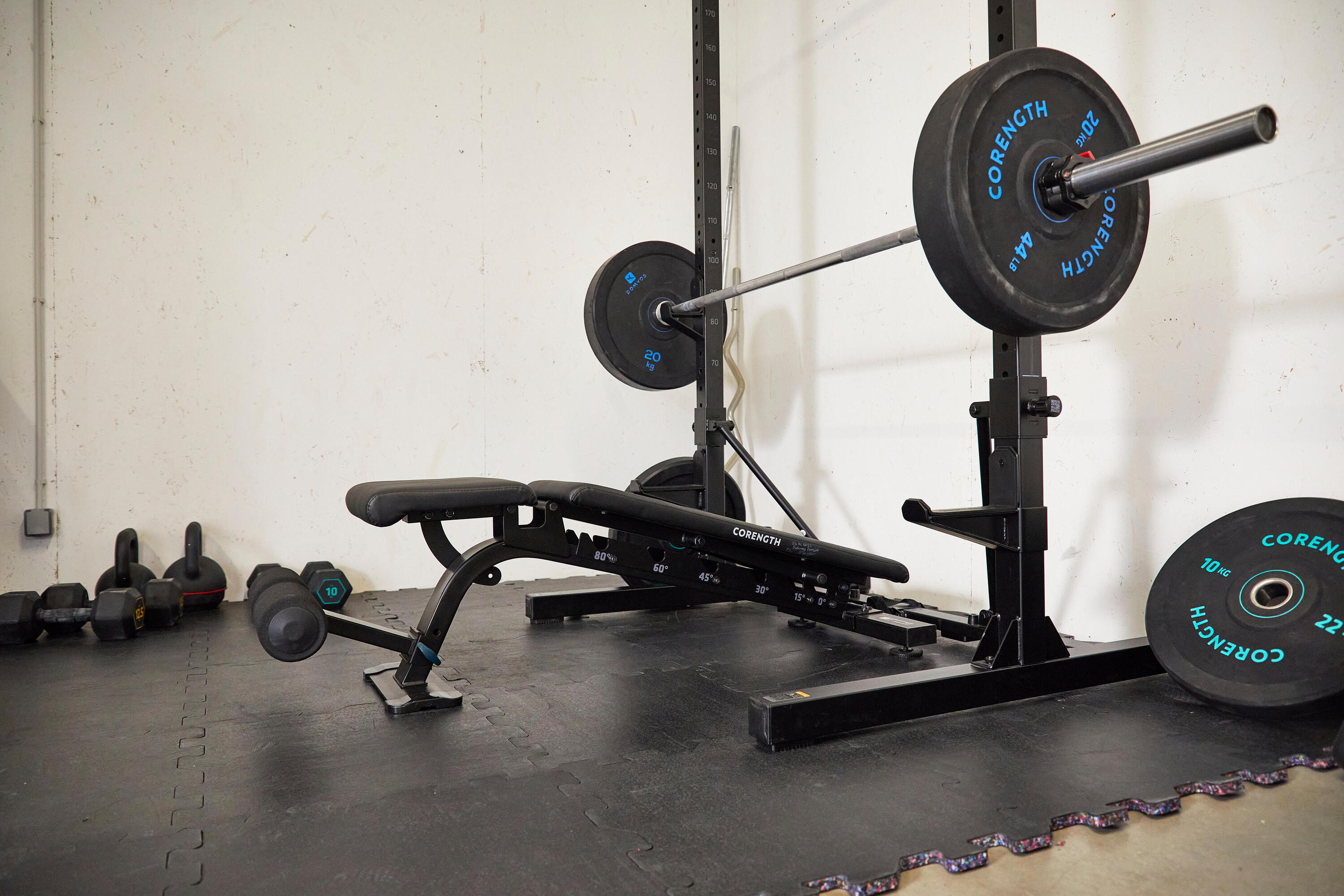 Dalle de sol musculation modulable 58x58cm 12/18