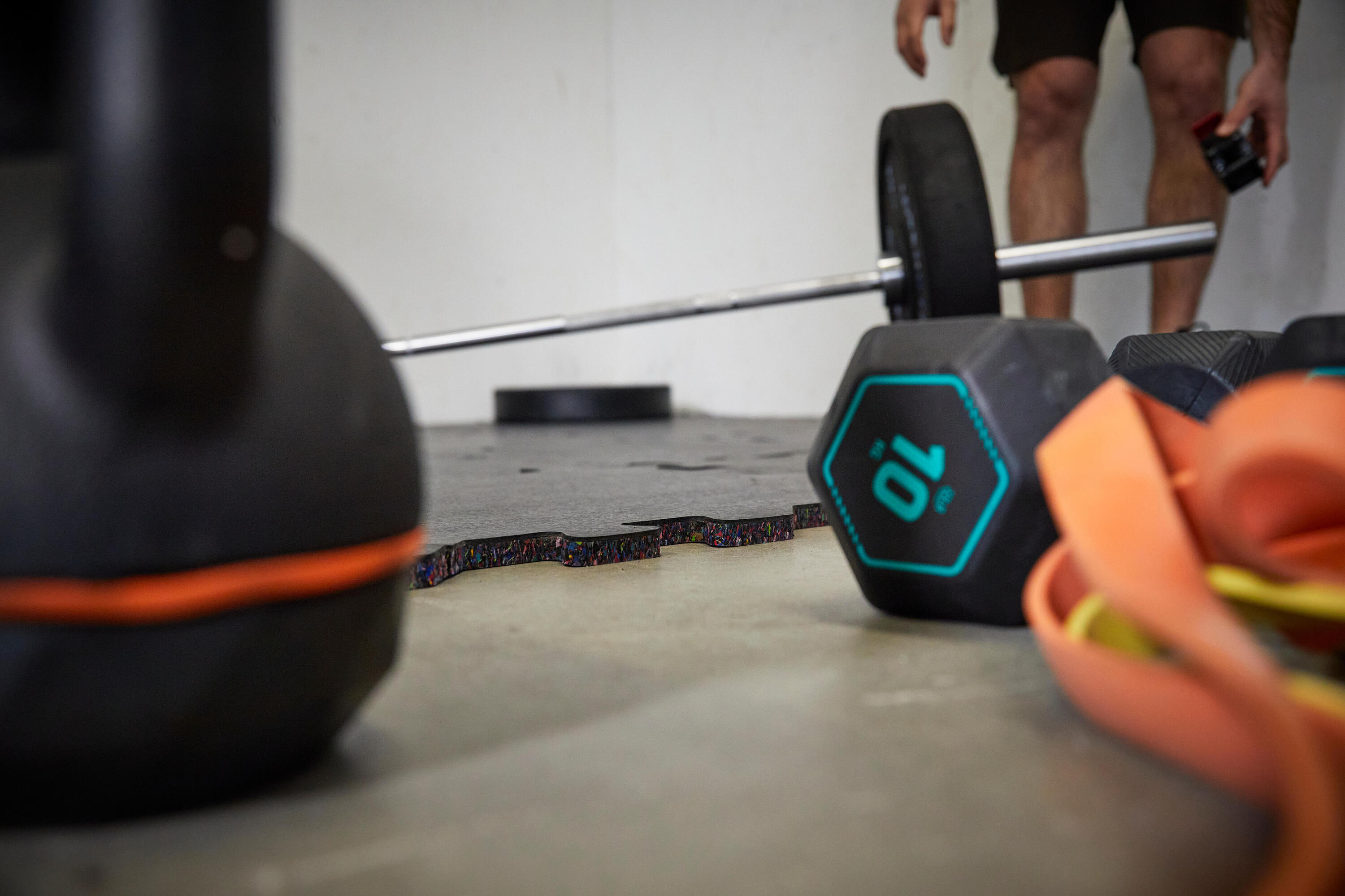 Dalle de sol musculation modulable 58x58cm 10/18