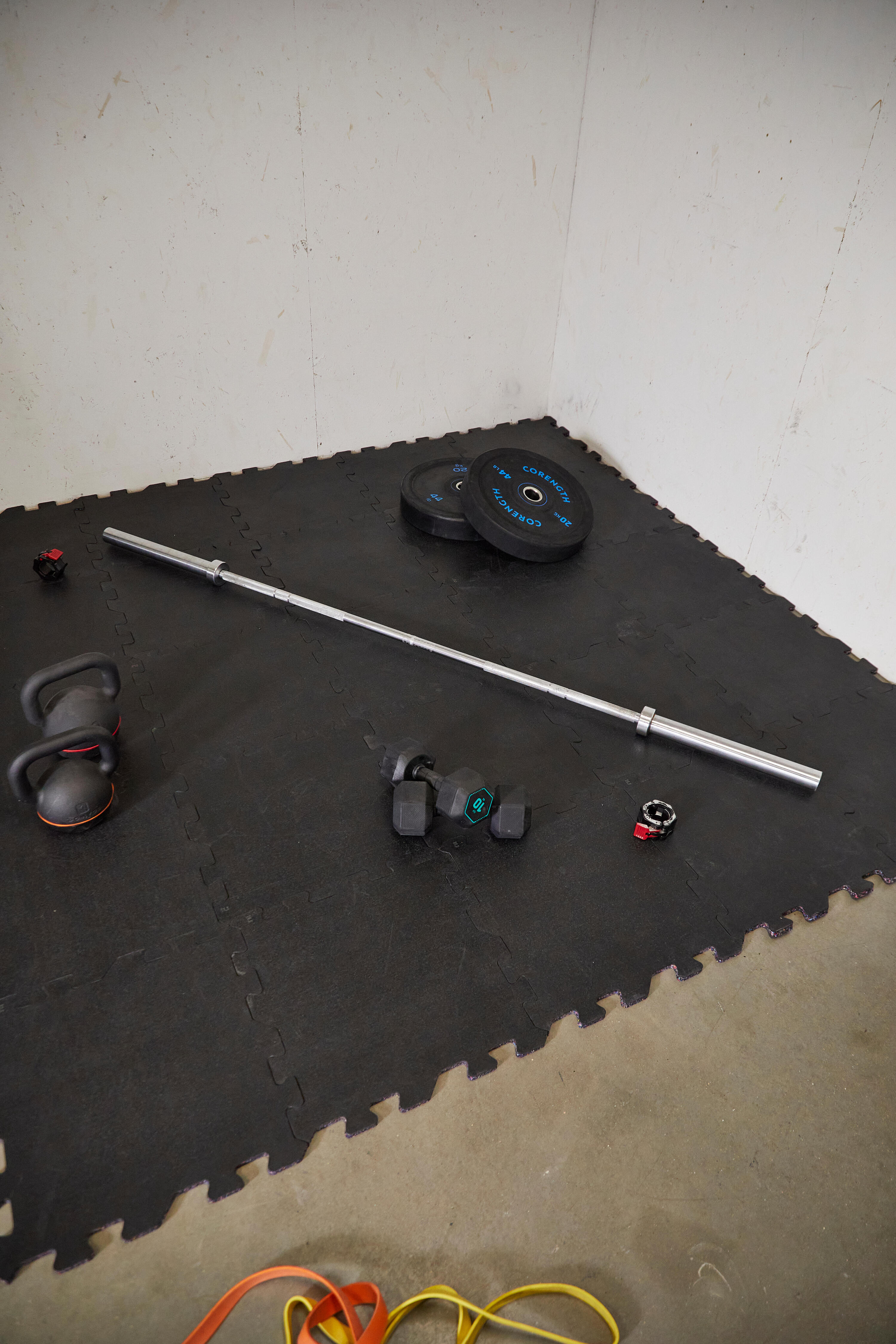 Dalle de sol musculation modulable 58x58cm 9/18