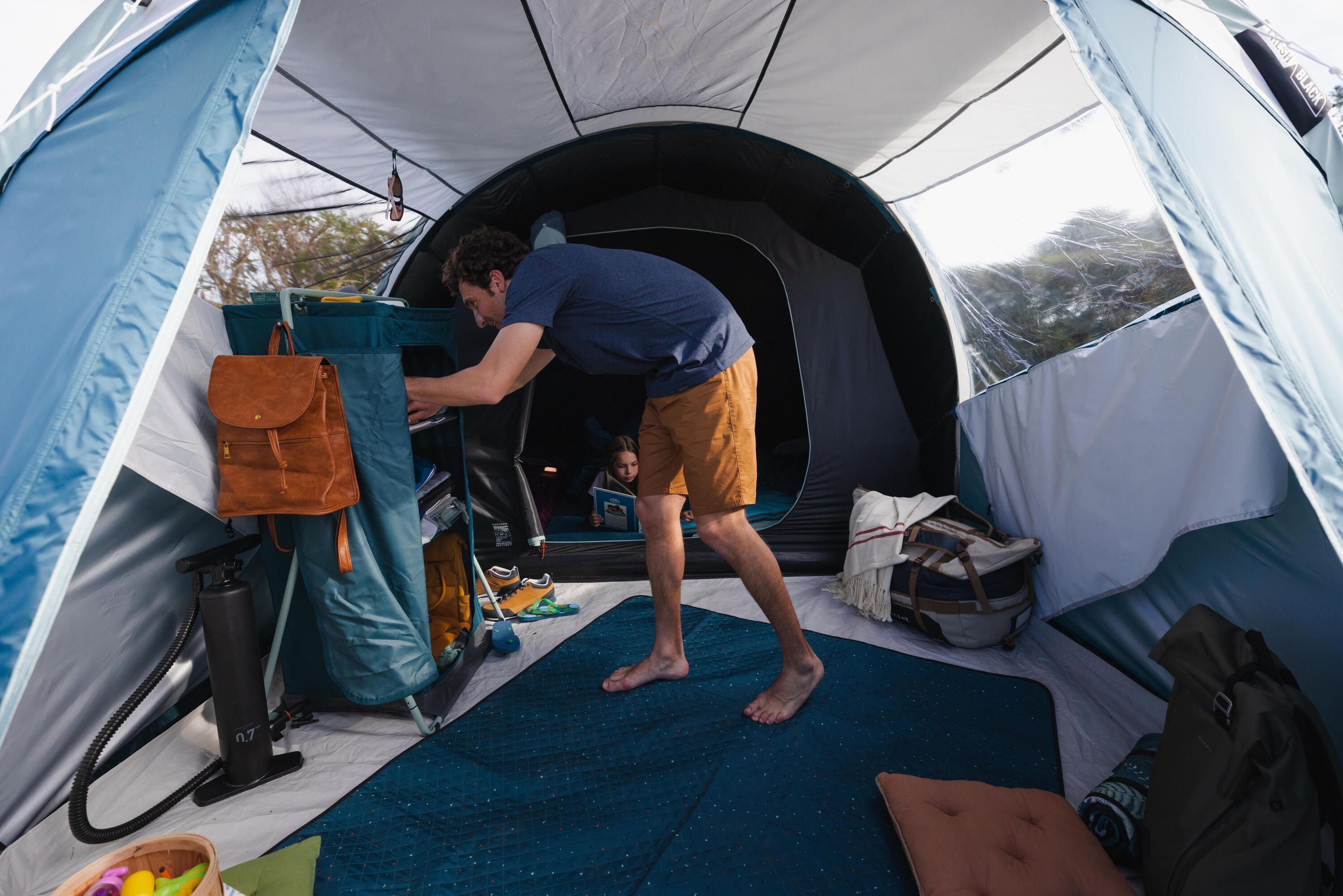 Tienda de campaña familiar 4 personas Quechua Arpenaz 4.1 F&B 17/23