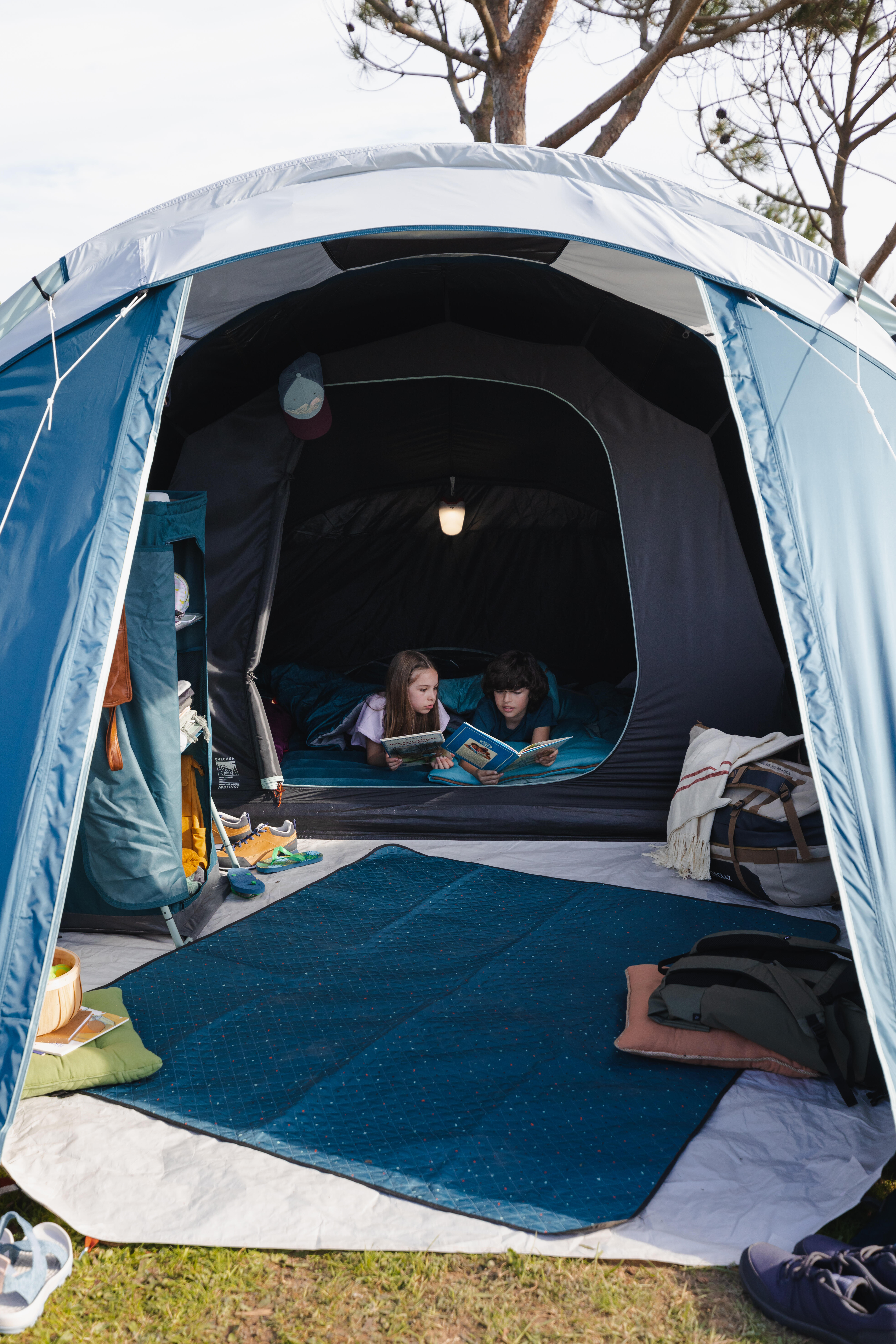 4 Person 1 Bedroom Camping Tent Arpenaz 4.1 Fresh & Black